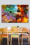 Abstract Fused Glass Canvas Print 1 Piece 51 X 34 0 1