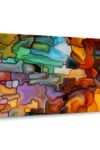 Abstract Fused Glass Canvas Print 1 Piece 51 X 34 0