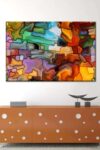 Abstract Fused Glass Canvas Print 1 Piece 51 X 34 0 2