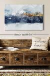Abstract Mountain Range Canvas 1 Panel Navy Blue Canvas Wall Art Navy Blue Wall Art Print Blue Abstract Art Painting For Living Room 39 X 26 0 1
