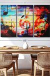 Abstract Music Grunge Wall Art Horizontal Canvas 3 Piece Living Room Wall Decor Digital Art Music Canvas Print Black And Beige Decor For Wall 57 X 36 0 1
