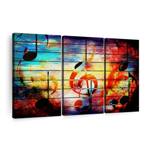 Abstract Music Grunge Wall Art Horizontal Canvas 3 Piece Living Room Wall Decor Digital Art Music Canvas Print Black And Beige Decor For Wall 57 X 36 0