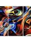 Abstract Music And Rhythm Abstract On Canvas Art Wall Photgraphy Artwork Print Redblue 0