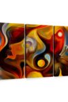 Abstract Portrait Abstract Wall Art 3 Piece Room Wall Art Aesthetic Contemporary Wall Art Bedroom Aesthetic Ready To Hang Abstract Art 65 X 42 0