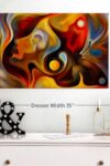 Abstract Portrait Canvas 1 Panel Room Wall Art Aesthetic Contemporary Wall Art Bedroom Aesthetic Ready To Hang Abstract Art 30 X 20 0 0