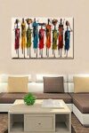 Biuteawal African American Wall Art Indian Woman Decor Photo Paintings Abstract Decorative Artwork For Home Bedroom Bathroom Decor 32x48inch 0 1