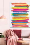 Bright Color Abstract Canvas Print 1 Piece 28 X 35 0 0
