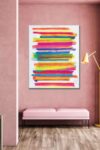 Bright Color Abstract Canvas Print 1 Piece 28 X 35 0 2