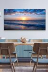 Canvas Wall Art For Office Large Wall Decor For Living Room Bedroom Wall Decorations Blue Ocean Wall Painting Sea Beach Seascape Pictures Print Artwork Ready To Hang Home Decor 24 X 48inch 0 3