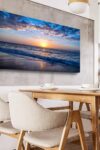 Canvas Wall Art For Office Large Wall Decor For Living Room Bedroom Wall Decorations Blue Ocean Wall Painting Sea Beach Seascape Pictures Print Artwork Ready To Hang Home Decor 24 X 48inch 0 4
