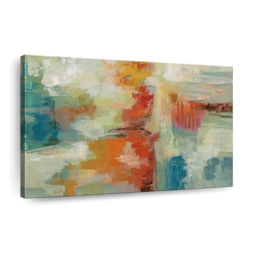 Coral Reef Canvas Print 1 Panel Orange And Blue Abstract Wall Decor Blue And Orange Abstract Artwork Orange And Blue Abstract Wall Art 12 X 8 0