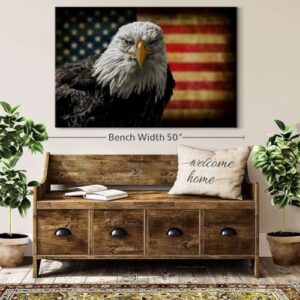 Eagle And Flag Of America Canvas 1 Panel Canvas American Flag Wall Decor Digital Art American Flag Wall Decor American Flag Canvas Wall Art For Living Room 45 X 30 0 1