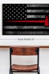 Firefighter Flag Canvas 1 American Flag Wall Decor American Flag Wall Decor Wooden American Flag Wall Art American Heroes Flags Wall Art 24 X 16 0 1