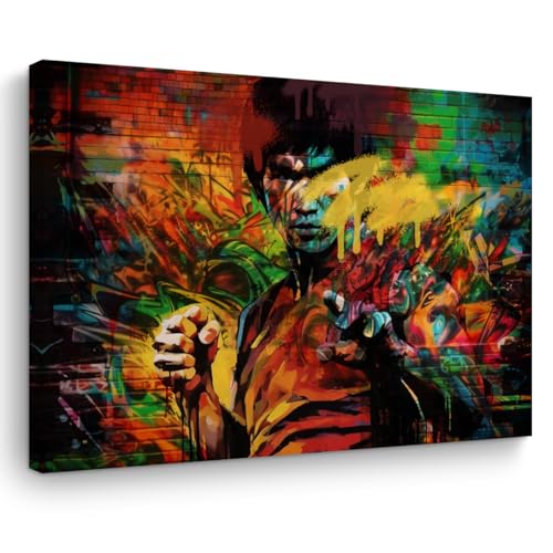 Graffiti Wall Art Bedroom Wall Decor Kung Fu Fighting Graffiti Street Art Pictures Stuff Framed Poster Artwork Prints Pictures For Home Farmhouse Bathroom Kitchen Bedroom Living Room 15 X 114 0