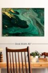 Green And Gold Abstract Canvas 1 Panel Abstract Canvas Wall Art Ready To Hang Fluid Art And Abstract Art Wall Decor Printed Modern Wall Art Painting 30 X 20 0 2