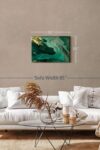 Green And Gold Abstract Canvas 1 Panel Abstract Canvas Wall Art Ready To Hang Fluid Art And Abstract Art Wall Decor Printed Modern Wall Art Painting 30 X 20 0 3