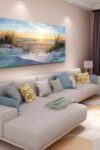 Large Canvas Wall Art For Living Room Wall Decor For Office Bedroom Decorations Sea Beach Wall Paintings Prints Artwork Ocean Seascape Scenery Pictures Modern Home Decor Art Work 60x30 In 0 0