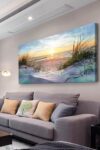 Large Canvas Wall Art For Living Room Wall Decor For Office Bedroom Decorations Sea Beach Wall Paintings Prints Artwork Ocean Seascape Scenery Pictures Modern Home Decor Art Work 60x30 In 0 4