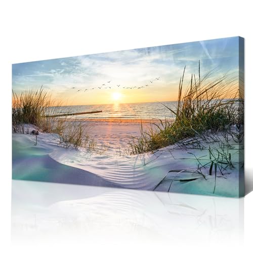 Large Canvas Wall Art For Living Room Wall Decor For Office Bedroom Decorations Sea Beach Wall Paintings Prints Artwork Ocean Seascape Scenery Pictures Modern Home Decor Art Work 60x30 In 0