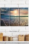 Large Sunset Wall Art Multi Piece Canvas 3 Panels Ocean And Beach Pictures Wall Art Decor Summer Sunset Sky Beach Canvas Wall Art Beach Artwork 23 X 14 0 0