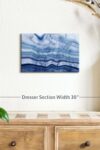 Marble Abstract Canvas 1 Panel Blue Abstract Wall Art Decor Elegant Blue Abstract Canvas Wall Art Blue Wall Art For Living Room 12 X 8 0 0