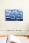 Marble Abstract Canvas 1 Panel Blue Abstract Wall Art Decor Elegant Blue Abstract Canvas Wall Art Blue Wall Art For Living Room 12 X 8 0 2