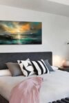 Ocean Sunset Landscape Canvas Wall Art For Living Room Bedroom Home Decoration Beautiful Nature Scenery Oil Painting Print Picture Decor Artwork Gallery Wrapped Gift Inner Frame 20x40 Inches 0 3
