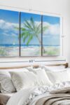 Palm Tree Paradise Wall Art Horizontal Wrapped Canvas 3 Piece Living Room Wall Decor Painting Beach Canvas Print Blue And Green Decor For Wall By Julie Derice 57 X 36 0 2