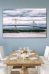Panoramic Mackinac Bridge Canvas Print 1 Piece 45 X 30 0 0