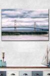 Panoramic Mackinac Bridge Canvas Print 1 Piece 45 X 30 0 1