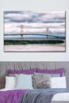 Panoramic Mackinac Bridge Canvas Print 1 Piece 45 X 30 0 2