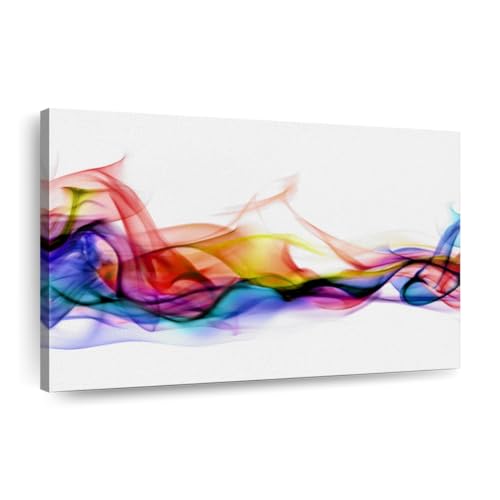 Rainbow Smoke Canvas Print 1 Piece 24 X 16 0