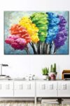 Rainbow Trees Abstract Color Canvas Print 1 Piece 45 X 30 0 2