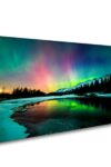 S01950 Wall Art Aurora Scenery Painting On Canvas Stretched And Framed Canvas Paintings Ready To Hang For Home Decorations Wall Decor 0