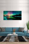 S01950 Wall Art Aurora Scenery Painting On Canvas Stretched And Framed Canvas Paintings Ready To Hang For Home Decorations Wall Decor 0 3