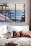 Ski Lifts At Sunset Wall Art Horizontal Wrapped Canvas 3 Piece Living Room Wall Decor Photography Sports Canvas Print Orange And Black Decor For Wall 38 X 24 0 1
