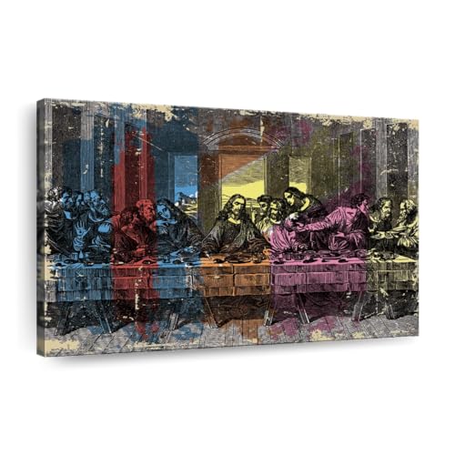 The Last Supper Abstract Canvas Print 1 Piece 12 X 8 0