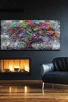Tree Large Canvas Wall Art For Living Room Graffiti Forest Wall Art Abstract Modern Home Office Wall Decor Ready To Hang Size 60 X 30 0 0
