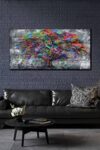 Tree Large Canvas Wall Art For Living Room Graffiti Forest Wall Art Abstract Modern Home Office Wall Decor Ready To Hang Size 60 X 30 0 3
