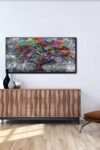 Tree Large Canvas Wall Art For Living Room Graffiti Forest Wall Art Abstract Modern Home Office Wall Decor Ready To Hang Size 60 X 30 0 4