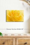 Yellow Rose Petals Floral Canvas Wall Art 1 Panel Yellow Color Pop Artwork Photography Easy Hang Yellow Flower Wall Art Canvas Yellow Wall Art For Living Room 12 X 8 0 0