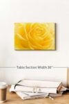 Yellow Rose Petals Floral Canvas Wall Art 1 Panel Yellow Color Pop Artwork Photography Easy Hang Yellow Flower Wall Art Canvas Yellow Wall Art For Living Room 12 X 8 0 1