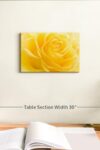 Yellow Rose Petals Floral Canvas Wall Art 1 Panel Yellow Color Pop Artwork Photography Easy Hang Yellow Flower Wall Art Canvas Yellow Wall Art For Living Room 12 X 8 0 2